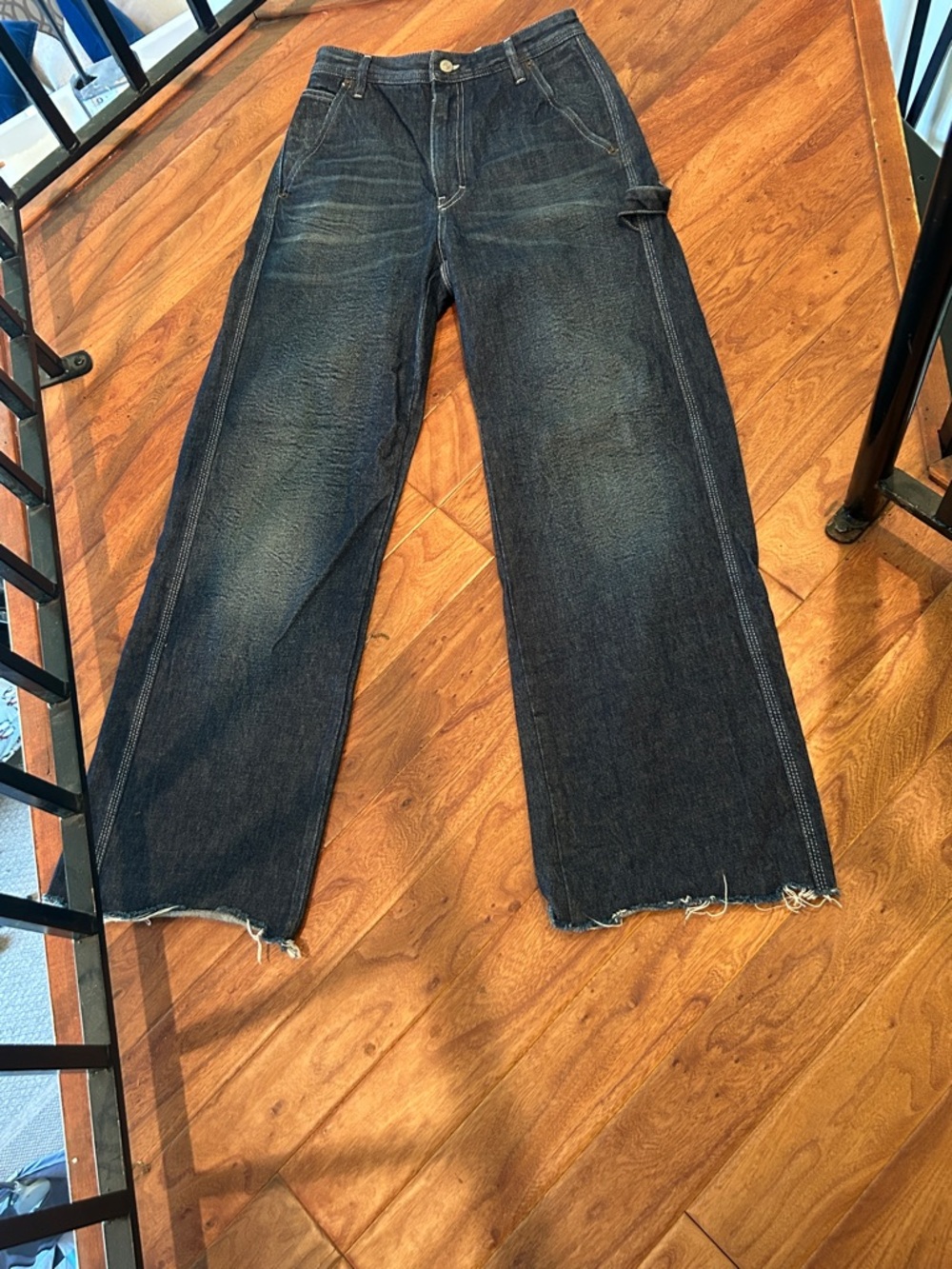 Maison Margiela Paris Blue Denim Carpenter Wide-Leg Jeans